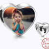Beads 925 Sterling Silver Personalized Photo Heart Charm - DiyosWorld