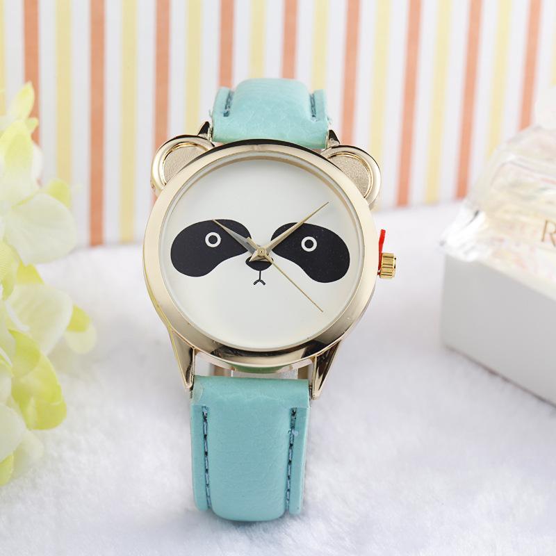 Lovely Panda Face Quartz watch Blue - DiyosWorld