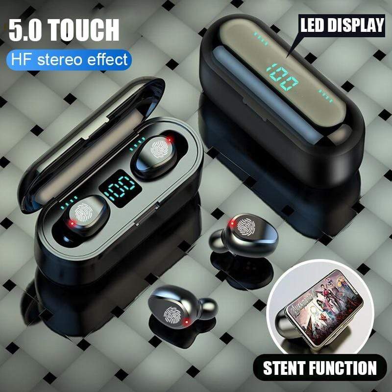 Bluetooth Earphones & Headphones F9 Touch Sensor Earphone Cum Power Bank - DiyosWorld