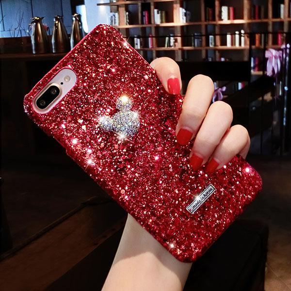 cartoon Luxury Crystal Mobile Cover Red / For iPhone 6 6S - DiyosWorld