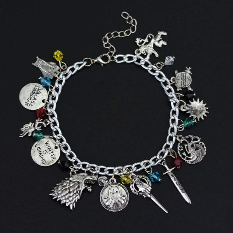 Charm Bracelets Unisex Thrones Bracelet Silver - DiyosWorld