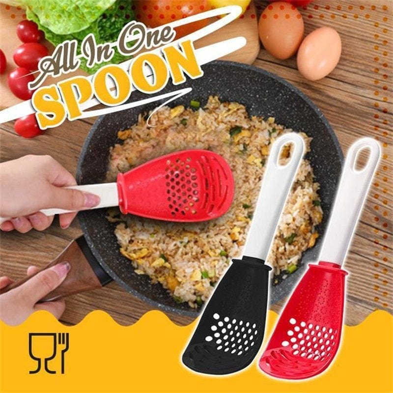 Colanders & Strainers Multifunctional Kitchen Cooking Spoon - 50% OFF TODAY BLACK - DiyosWorld