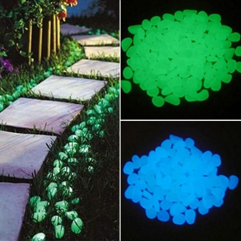 Decorative Pebbles Glow in the Dark™ Luminous Pebbles 25pcs / Green - DiyosWorld