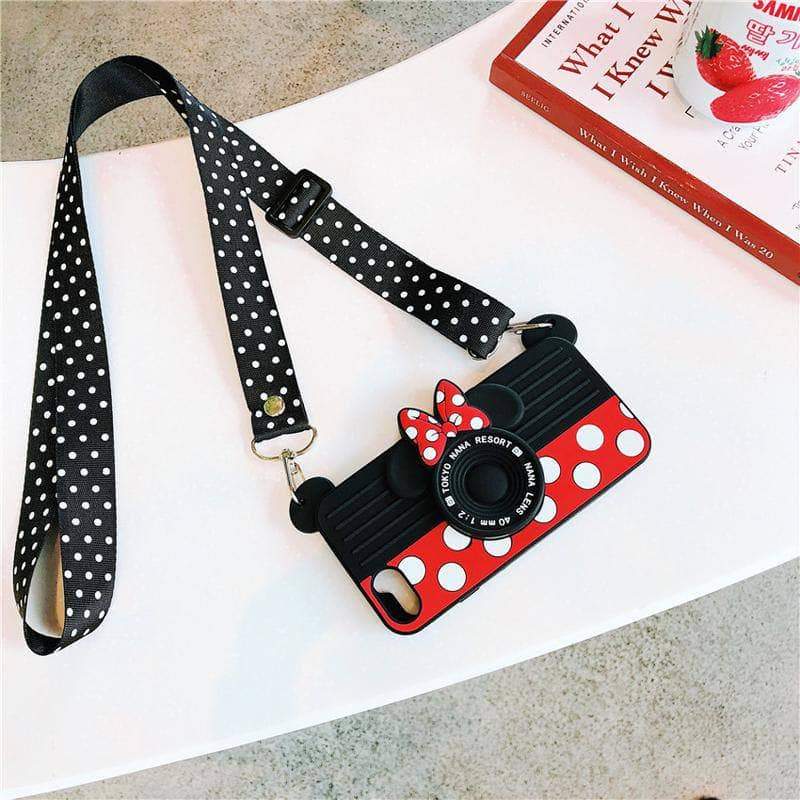 Fitted Cases Cute Cartoon 3D Silicone Case with Lanyard - DiyosWorld
