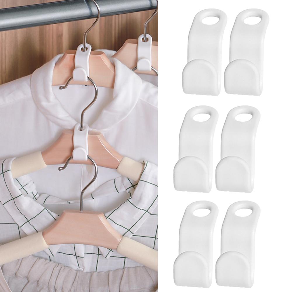 Hangers & Racks Space-Saving Clothes Hanger Connector White(6 PCS) - DiyosWorld