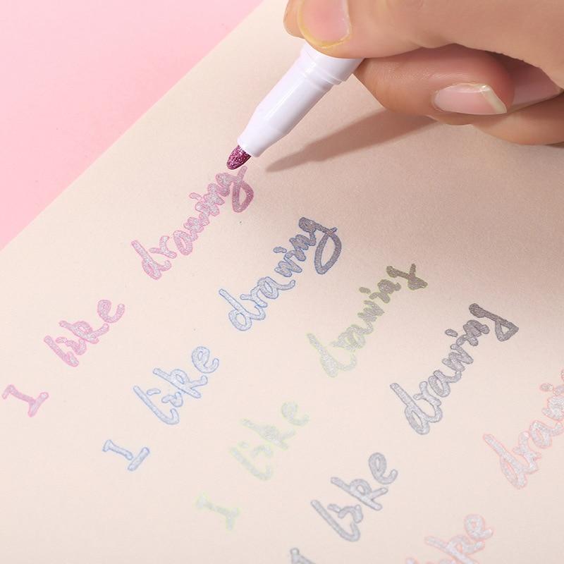 Highlighters Magic Double Line Pen Highlighter Fluorescent Marker - DiyosWorld