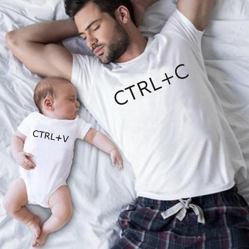 Matching Family Outfits Family Matching Clothes Ctrl+C and Ctrl+V Father Son T Shirt Family Look Dad T Shirt Baby Bodysuit Family Matching Outfits|Matching Family Outfits - DiyosWorld