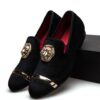 Men's Casual Shoes Gold Top Velvet Designer Shoes Black / 6 - DiyosWorld