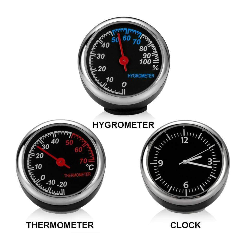 Ornaments Car Clock Thermometer & Hygrometer - DiyosWorld