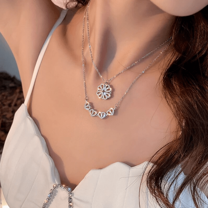 Pendant Necklaces CELTIC-CLOVER™ Heart Necklace Platinum - DiyosWorld