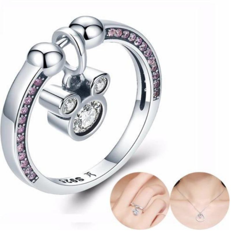 Rings Real 925 Sterling Silver Ring cum Pendant - DiyosWorld