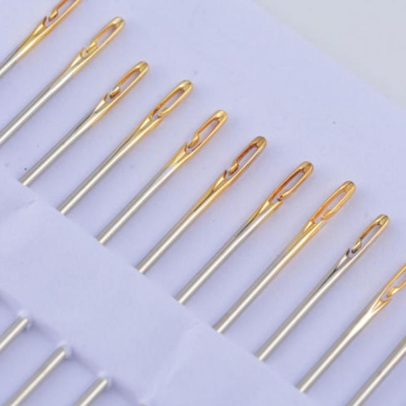Sewing Needles 12pcs gold plated Sewing Needle - DiyosWorld