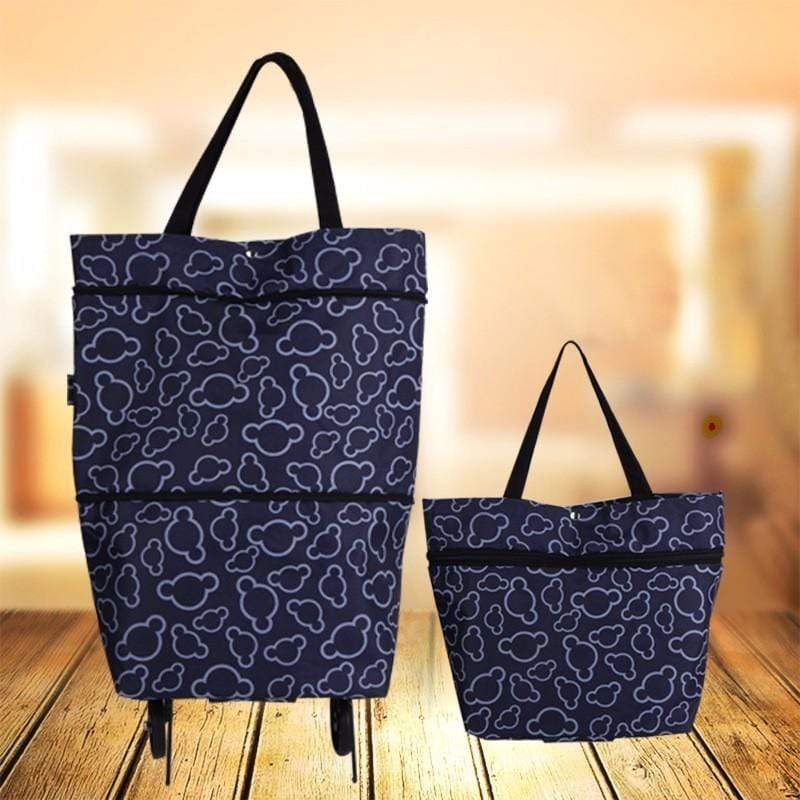 Shopping Bags WHEELIE Tote Shopping Bag Mickey Blue - DiyosWorld