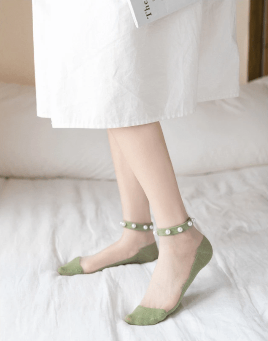 Socks Elegant Pearl Socks [5 Pairs] - DiyosWorld