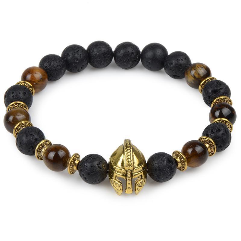 Spartan Buddha Beads Bracelet  Elastic Natural Stone Bracelet
