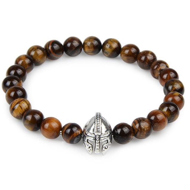 Spartan Buddha Beads Bracelet  Elastic Natural Stone Bracelet