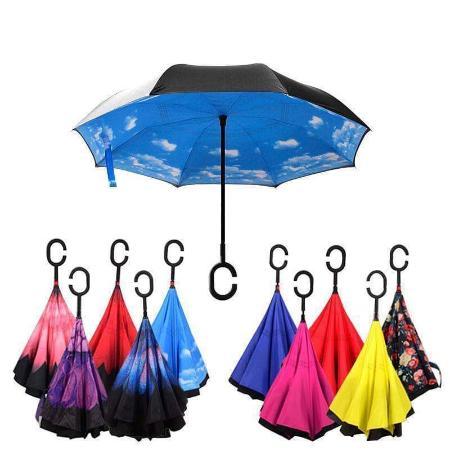 Umbrellas Handsfree Reverse Folding Umbrella - DiyosWorld